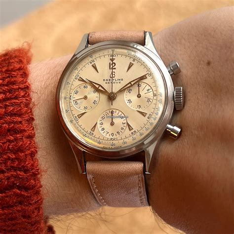 1940s breitling chronograph|Breitling geneve vintage chronograph watch.